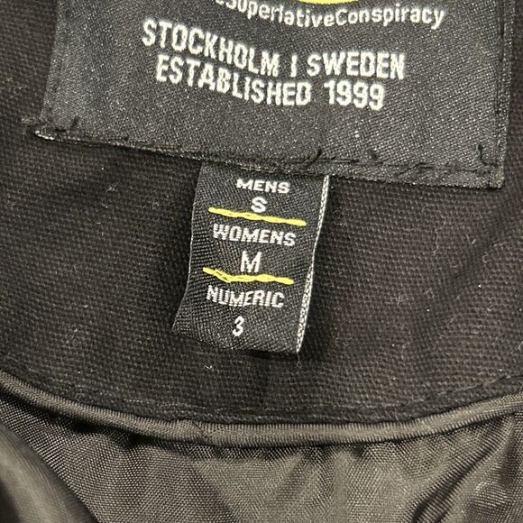 WESC Field Jacket Mens Small Cotton Black Stockholm Sweden Womens Medium Unisex - Picture 4 of 11